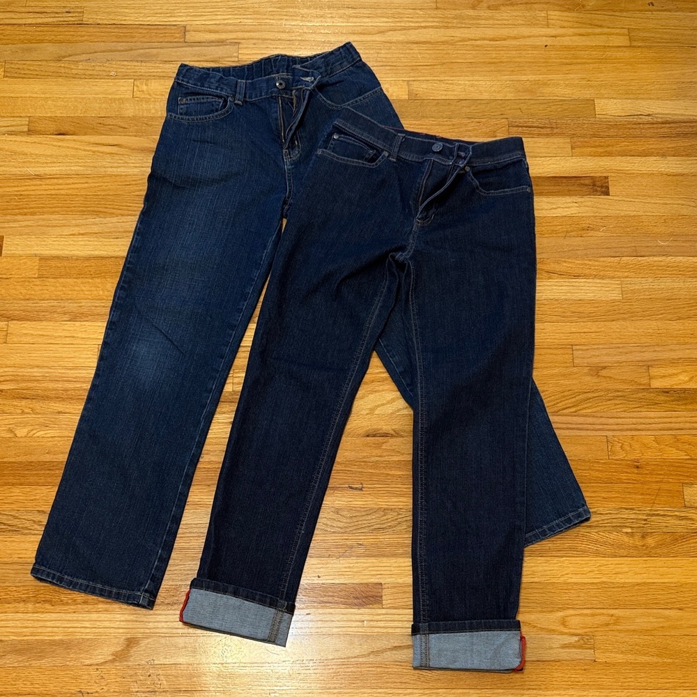 L.L. Bean Kids Dark Blue Denim Jeans Bundle